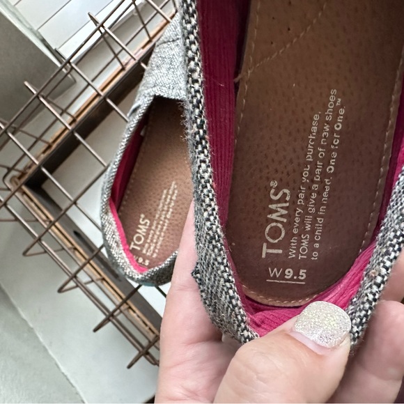 TOMS Alpargatas Gray Tweed w/Sparkle - Picture 6 of 9